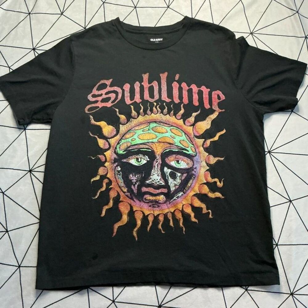 Sublime Band T shirt L black sun logo officially licensed 100% Cotton